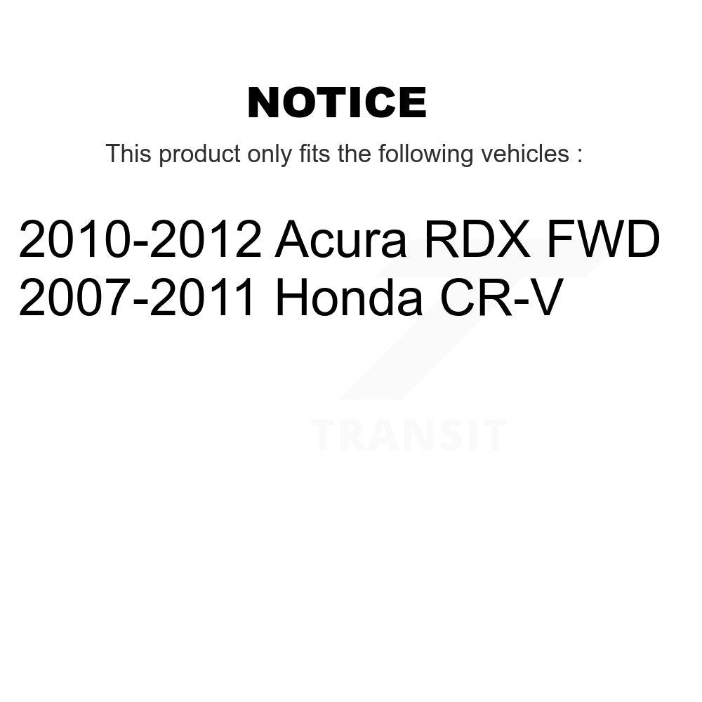 Front Rear Coated Disc Brake Rotors And Ceramic Pads Kit For Honda CR-V Acura RDX KGT-101051