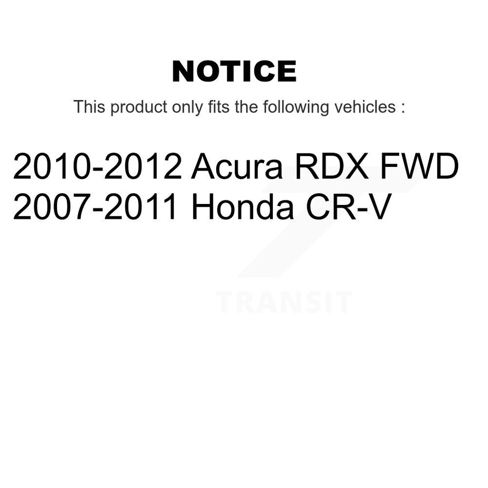 Front Rear Coated Disc Brake Rotors And Ceramic Pads Kit For Honda CR-V Acura RDX KGT-101051