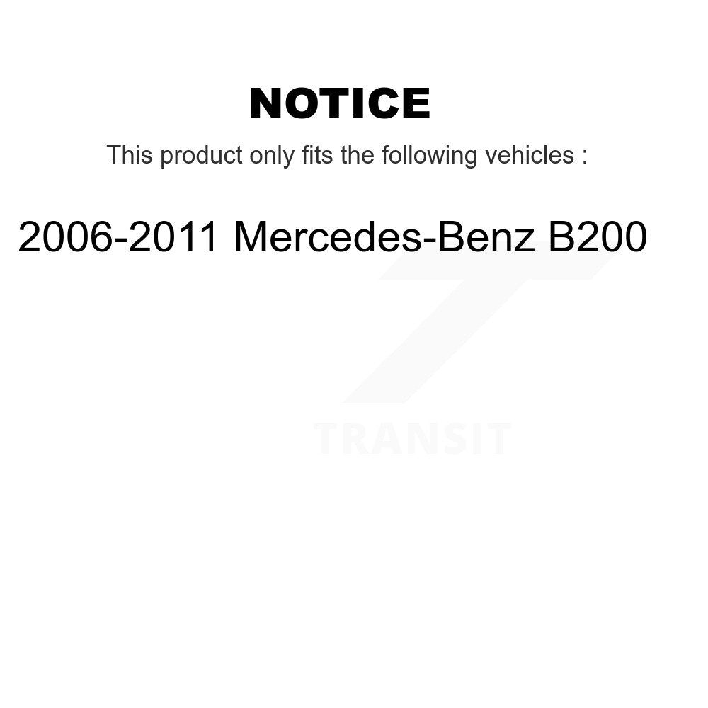 Front Rear Coated Disc Brake Rotors And Ceramic Pads Kit For 2006-2011 Mercedes-Benz B200 KGT-101126