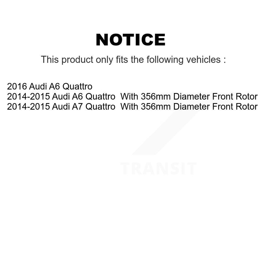 Front Rear Coated Disc Brake Rotors And Ceramic Pads Kit For Audi A6 Quattro A7 KGT-101197