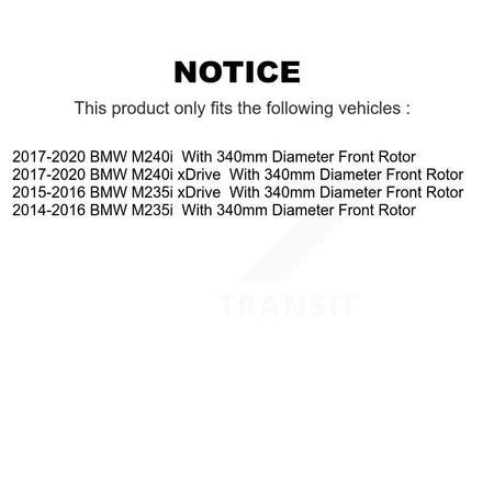 Front Rear Coated Disc Brake Rotors And Ceramic Pads Kit For BMW M240i xDrive M235i KGT-101275