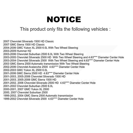 Rear Coated Brake Rotor Ceramic Pad Kit For Chevrolet GMC Sierra 2500 HD Silverado Hummer KGT-101285
