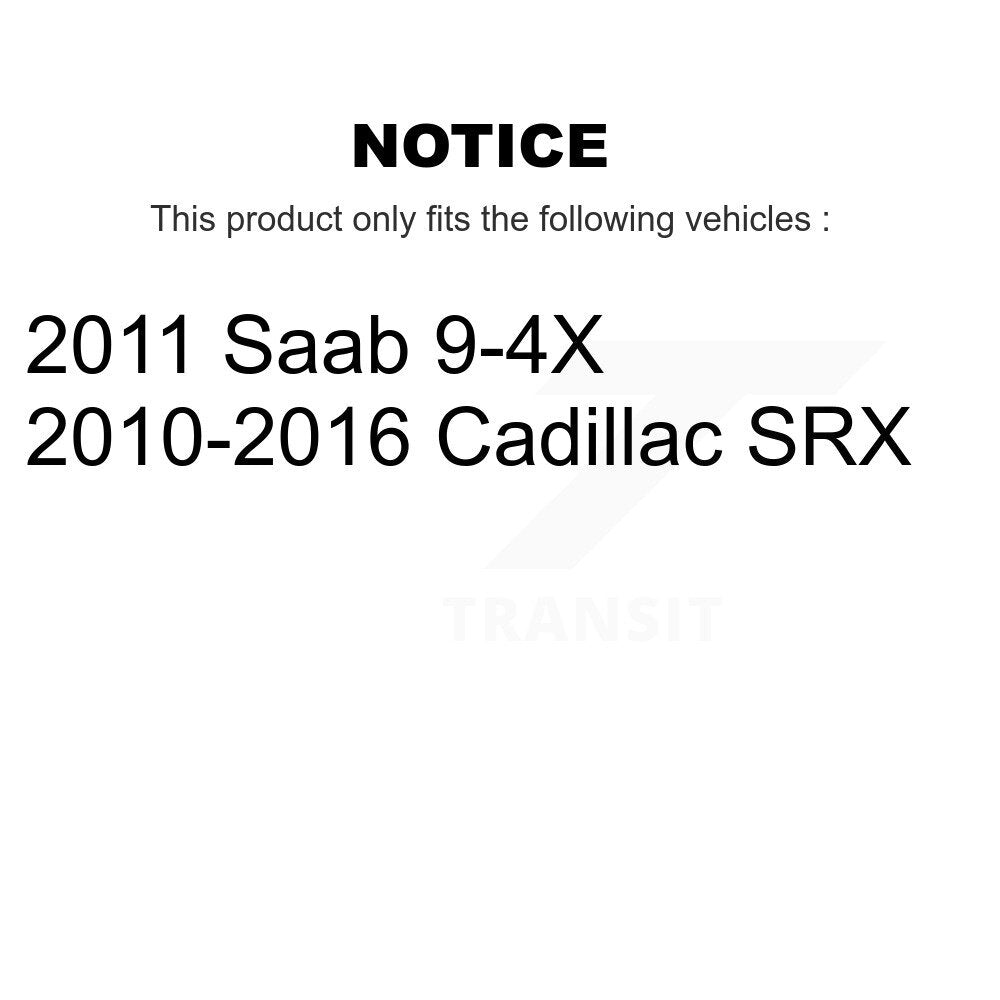 Rear Coated Disc Brake Rotors And Ceramic Pads Kit For Cadillac SRX Saab 9-4X KGT-101321