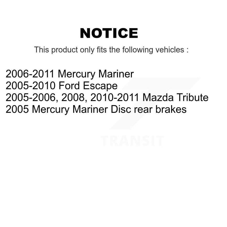 Rear Coat Disc Brake Rotors Ceramic Pad Kit For Ford Escape Mazda Tribute Mercury Mariner KGT-101354
