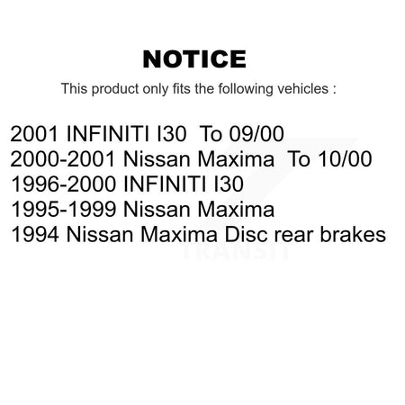 Rear Coated Disc Brake Rotors And Ceramic Pads Kit For Nissan Maxima INFINITI I30 KGT-101440