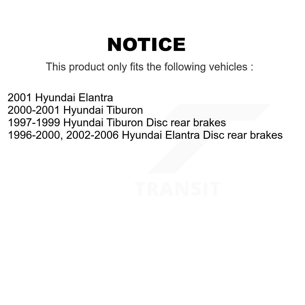 Rear Coated Disc Brake Rotors And Ceramic Pads Kit For Hyundai Elantra Tiburon KGT-101443