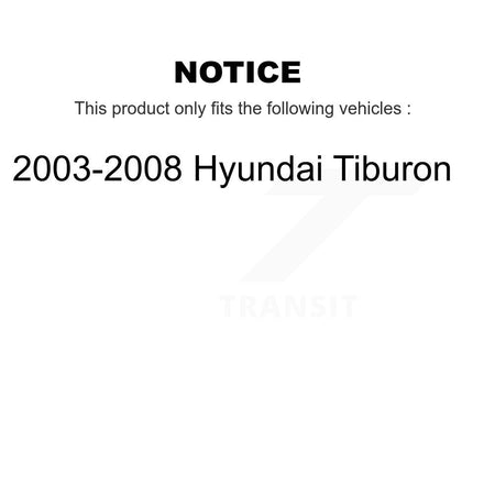 Rear Coated Disc Brake Rotors And Ceramic Pads Kit For 2003-2008 Hyundai Tiburon KGT-101468