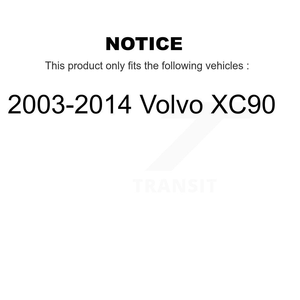 Rear Coated Disc Brake Rotors And Ceramic Pads Kit For 2003-2014 Volvo XC90 KGT-101496
