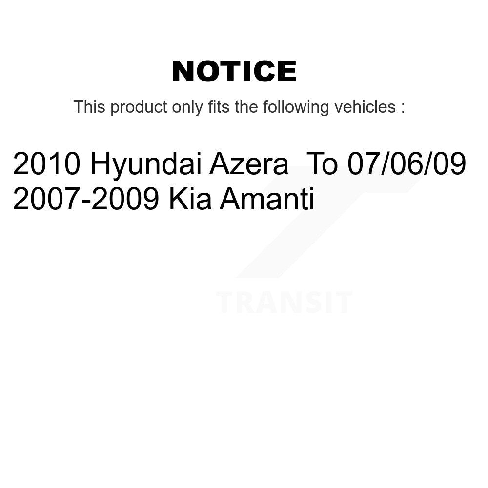 Rear Coated Disc Brake Rotors And Ceramic Pads Kit For Kia Amanti Hyundai Azera KGT-101524