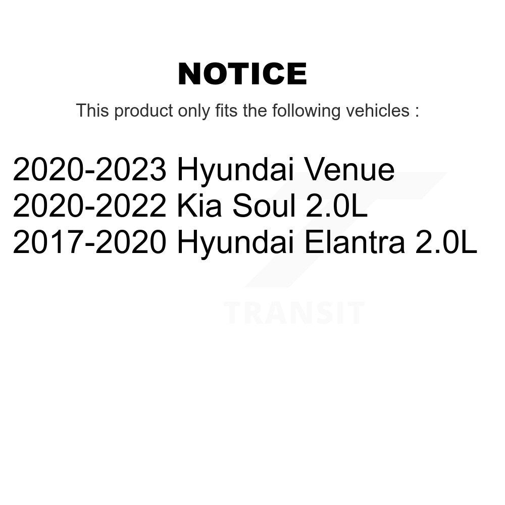Rear Coated Disc Brake Rotors And Ceramic Pads Kit For Hyundai Elantra Venue Kia Soul KGT-101634