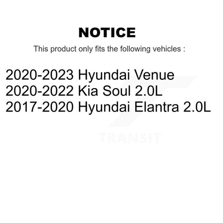 Rear Coated Disc Brake Rotors And Ceramic Pads Kit For Hyundai Elantra Venue Kia Soul KGT-101634