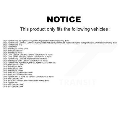 Rear Coat Disc Brake Rotor Ceramic Pad Kit For Toyota RAV4 Camry Lexus C-HR NX300 Corolla KGT-101672