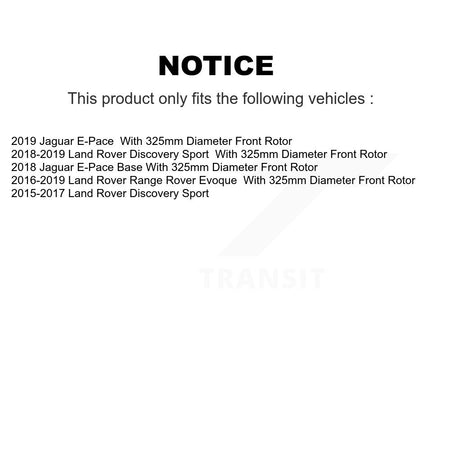 Front Coat Brake Rotor Ceramic Pad Kit For Land Rover Discovery Sport Range Evoque Jaguar KGT-102097