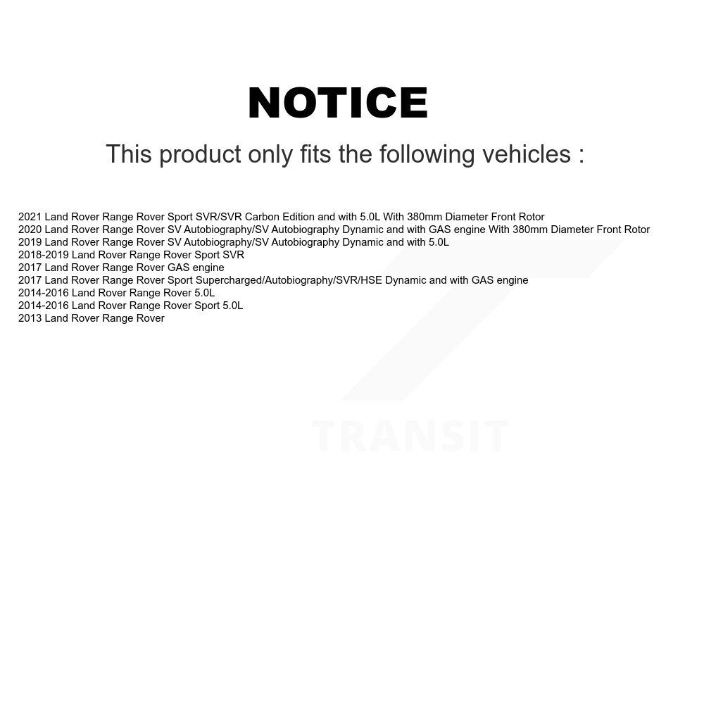 Front Rear Coated Disc Brake Rotors And Ceramic Pads Kit For Land Rover Range Sport KGT-102235