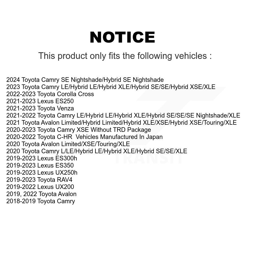 Front Coated Brake Rotors Ceramic Pad Kit For Toyota RAV4 Camry Corolla Cross Lexus Venza KGT-102256