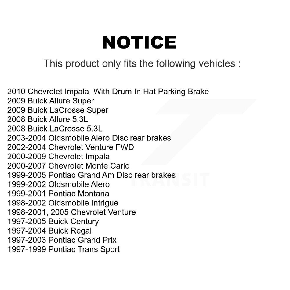 Rear Coat Brake Rotor Ceramic Pad Kit For Chevrolet Impala Buick Pontiac Grand Am Century KGT-102317