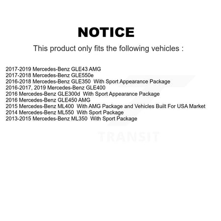 Rear Coated Brake Rotor & Ceramic Pad Kit For Mercedes-Benz ML350 GLE400 GLE350 GLE43 AMG KGT-102686