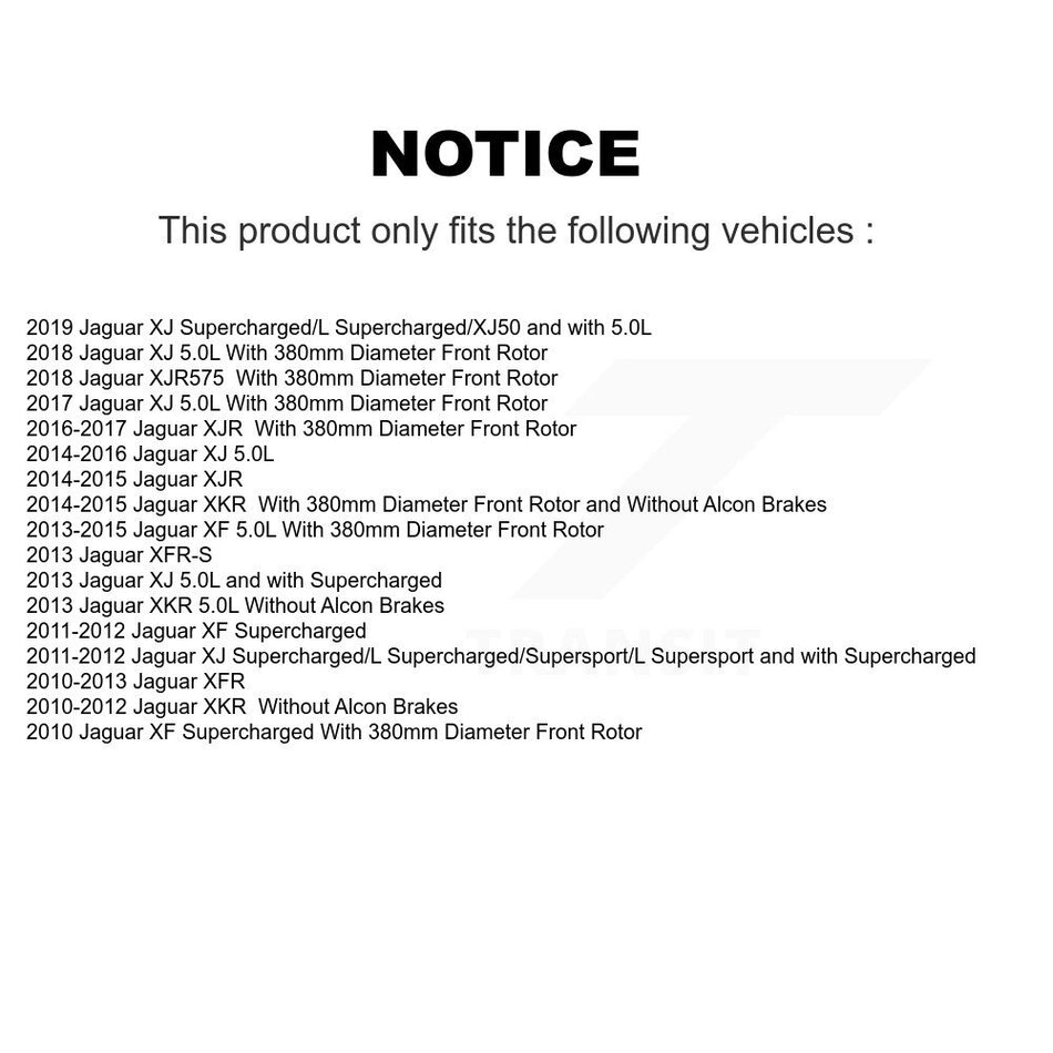 Front Coated Brake Rotors Ceramic Pad Kit For Jaguar XF XJ XKR XFR XKR-S XFR-S XJR XJR575 KGT-102830