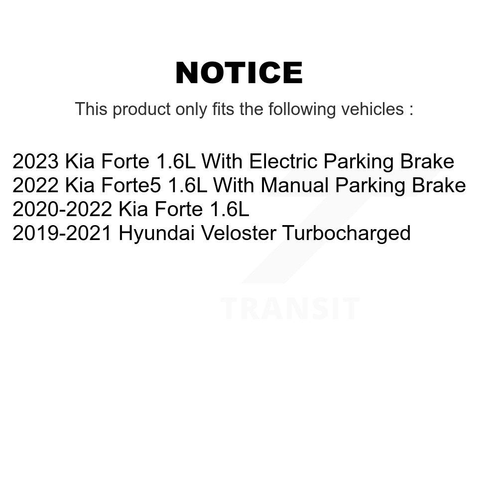 Front Rear Coated Disc Brake Rotors Ceramic Pad Kit For Kia Forte Hyundai Veloster Forte5 KGT-103098