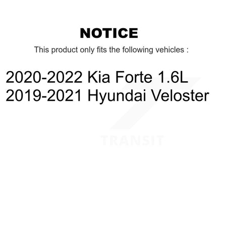 Rear Coated Disc Brake Rotors And Ceramic Pads Kit For Kia Forte Hyundai Veloster Forte5 KGT-103120