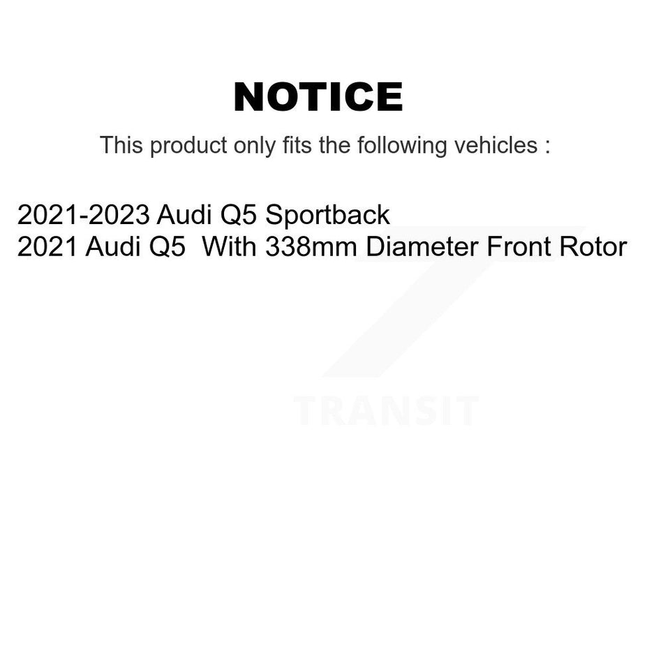 Front Rear Coated Disc Brake Rotors And Ceramic Pads Kit For Audi Q5 Sportback KGT-103425