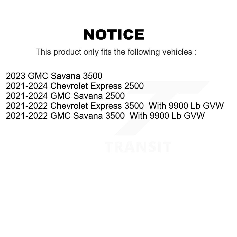 Front Coated Disc Brake Rotors Ceramic Pad Kit For GMC Chevrolet Savana 2500 Express 3500 KGT-103436