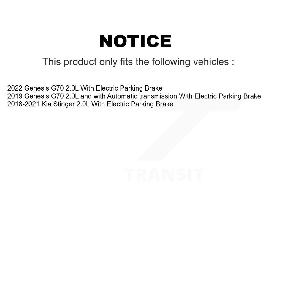 Rear Disc Coated Rotors Ceramic Pads Parking Brake Shoes Kit For Kia Stinger Genesis G70 KGT-103626