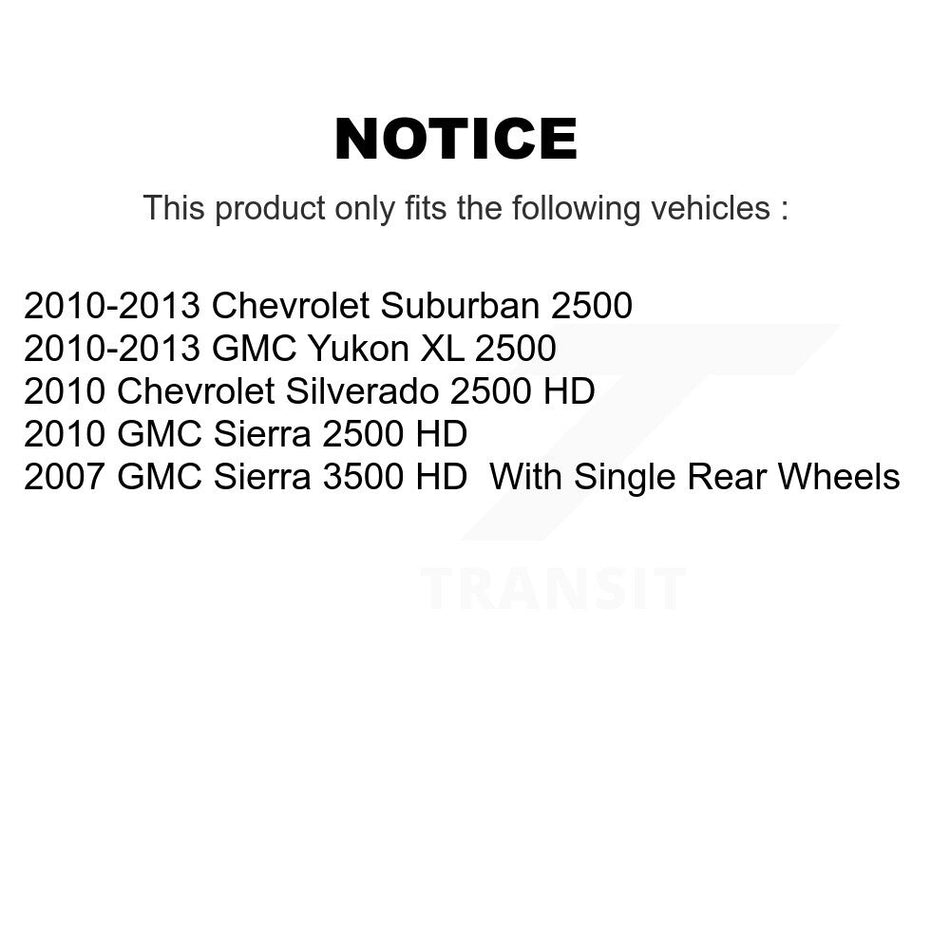 Rear Disc Coated Rotors Ceramic Pads & Parking Shoes Kit For GMC Chevrolet Silverado 2500 KGT-103751