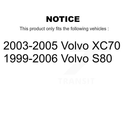 Rear Disc Coated Rotors Ceramic Pads And Parking Brake Shoes Kit For Volvo XC70 S80 KGT-103874