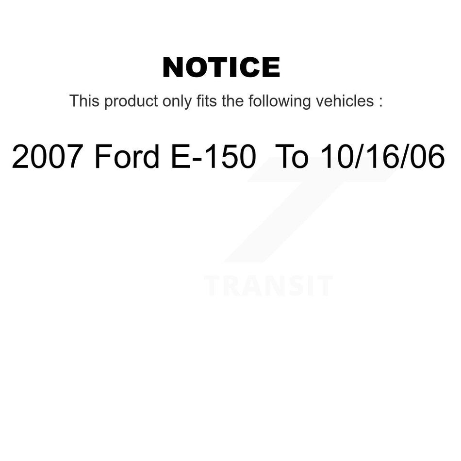 Rear Disc Coated Rotors Ceramic Pads Parking Brake Shoes And Hardware Kit For Ford E-150 KGT-104047
