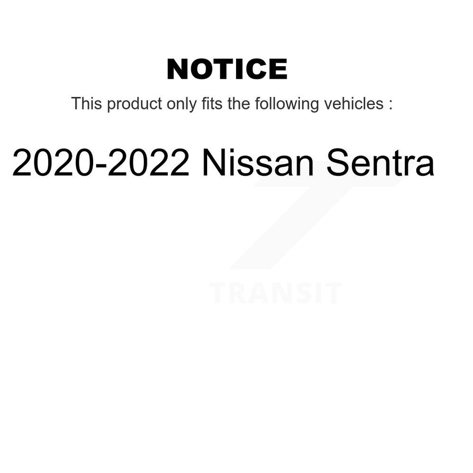 Front Rear Coated Disc Brake Rotor Ceramic Pad Drum Kit (7Pc) For 2020-2022 Nissan Sentra KGT-104502