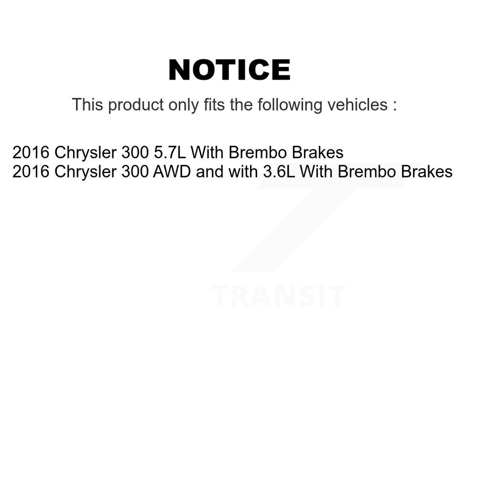 Rear Disc Coated Rotors Ceramic Pads Parking Brake Shoes & Hardware Kit For Chrysler 300 KGT-104579