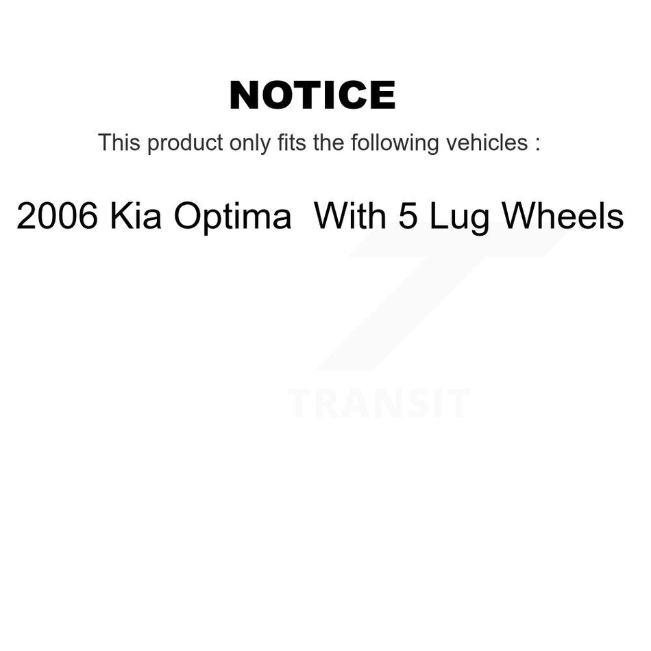 Rear Disc Coated Rotors Ceramic Pads Parking Brake Shoes And Hardware Kit For Kia Optima KGT-104596