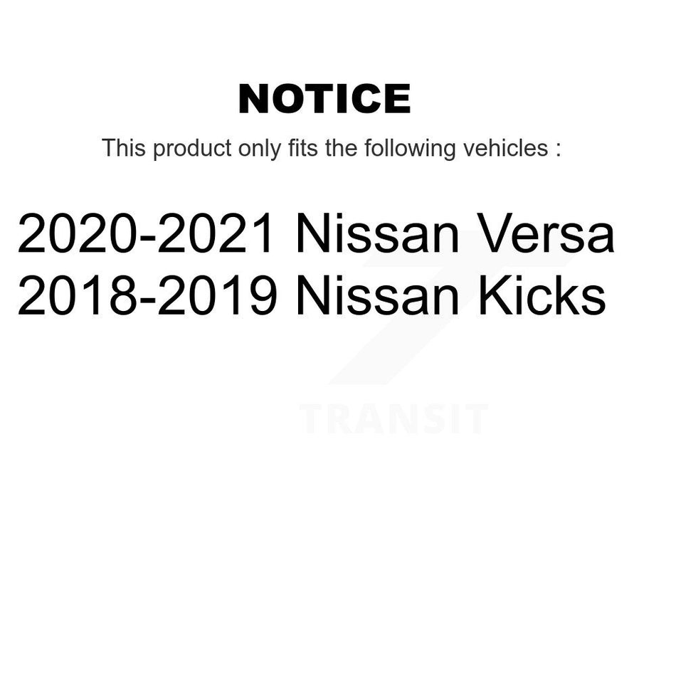 Front Rear Coated Disc Brake Rotors Ceramic Pad And Drum Kit (9Pc) For Nissan Kicks Versa KGT-104606