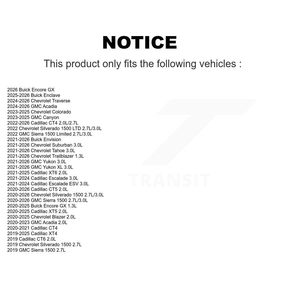 Engine Oil Filter (6 Pack) For Chevrolet GMC Silverado 1500 Sierra Cadillac Buick Encore KLO-100301