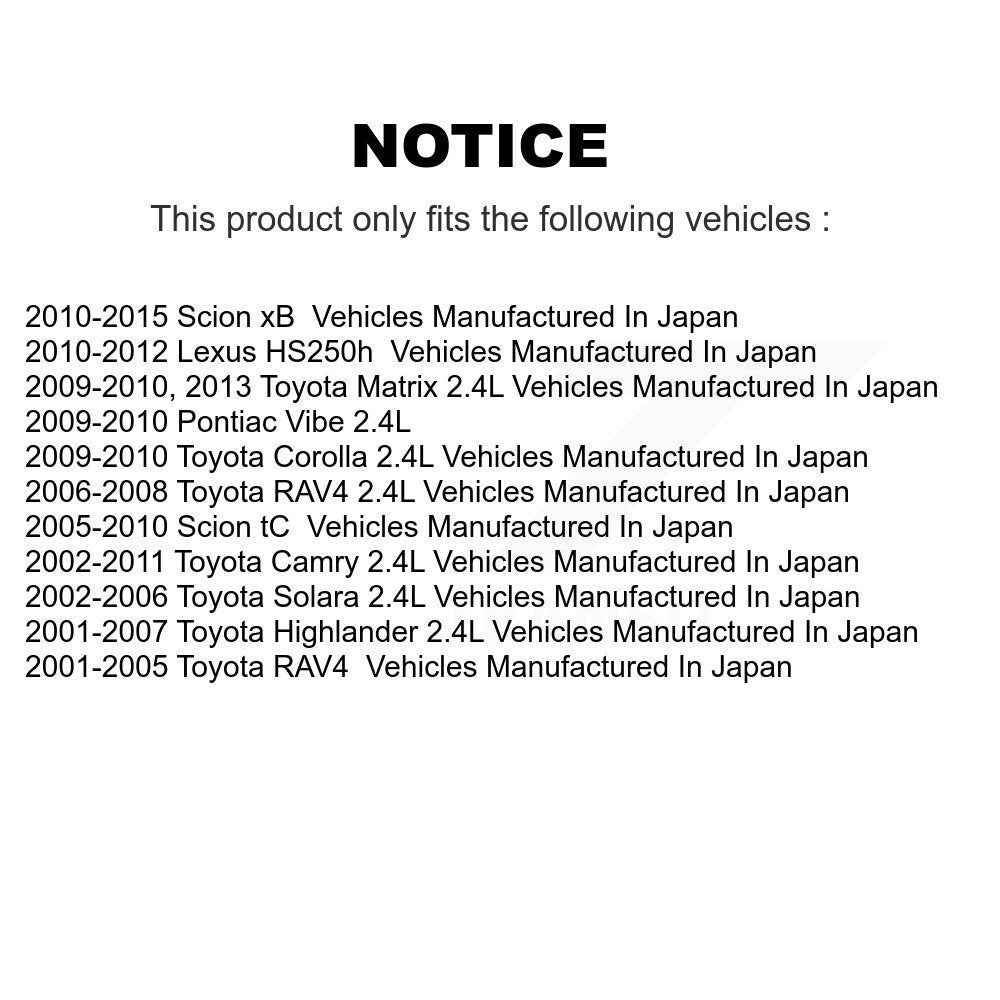 Ignition Coil (2 Pack) For Toyota Camry Corolla Matrix RAV4 Pontiac Vibe Highlander Scion KMP-100007