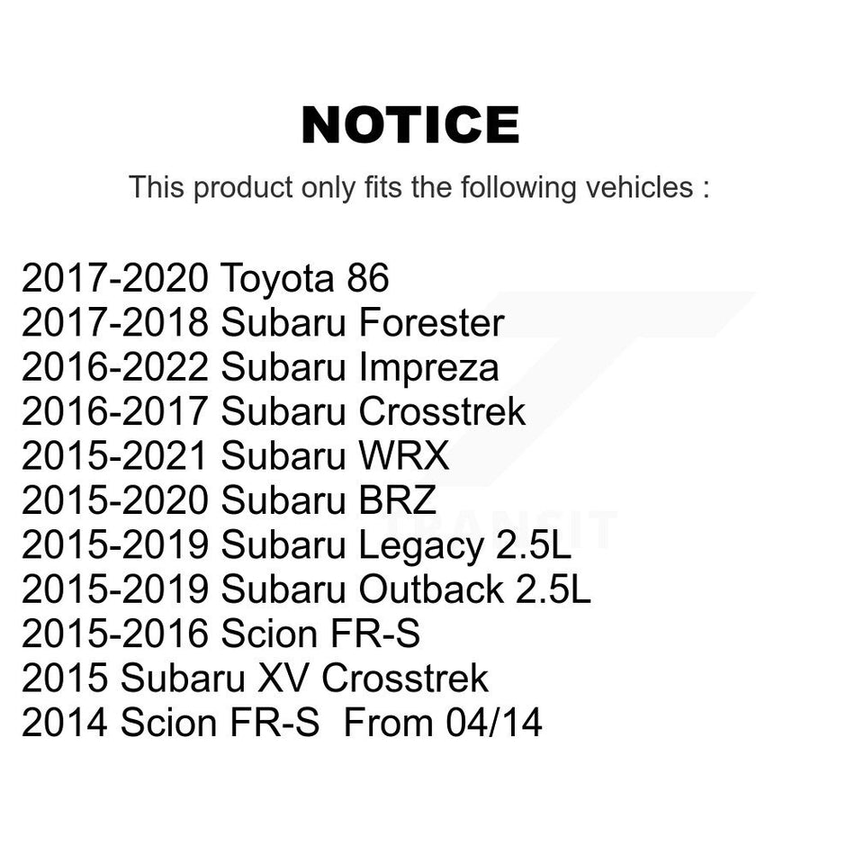 Ignition Coil (4 Pack) For Subaru Outback Impreza Forester WRX Crosstrek Legacy XV BRZ 86 KMP-100441