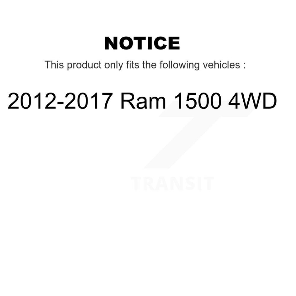 Front Left CV Axle Shaft & Intermediate And Bearing Kit For 2012-2017 Ram 1500 4WD KN7-100002