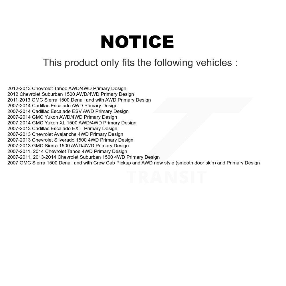 Front Left CV Axle Shaft Bearing Kit For Chevrolet GMC Sierra 1500 Silverado Avalanche XL KN7-100046