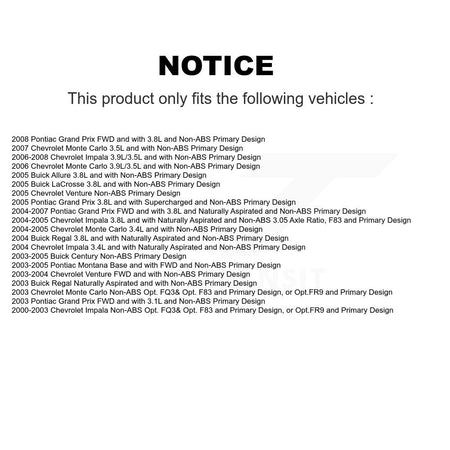 Front Left CV Axle Shaft Bearing Kit For Chevrolet Impala Pontiac Grand Prix Buick Monte KN7-100061