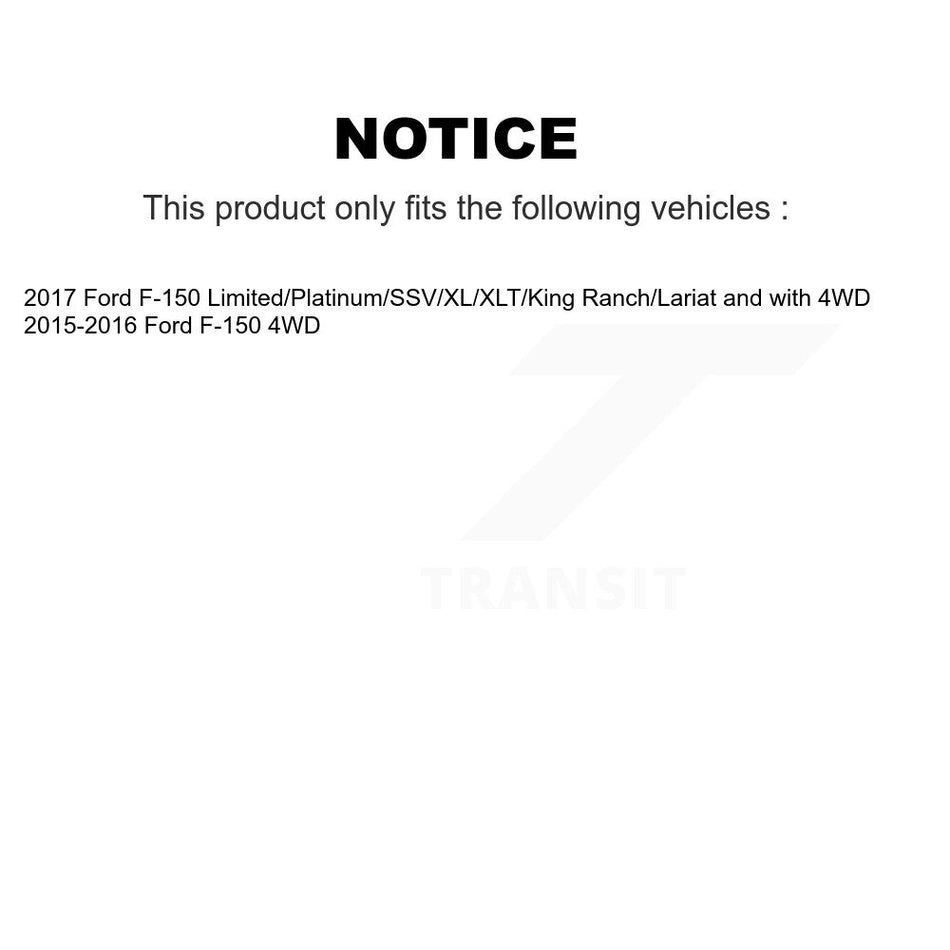 Front Left CV Axle Drive Shaft And Complete Wheel Hub Bearing Assembly Kit For Ford F-150 KN7-100067