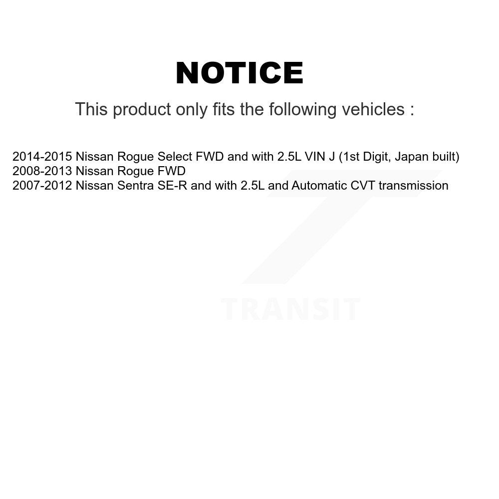 Front Left CV Axle Drive Shaft And Wheel Hub Bearing Kit For Nissan Rogue Sentra Select KN7-100086