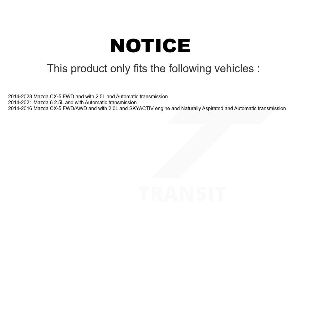 Front Left CV Axle Drive Shaft And Complete Hub Bearing Assembly Kit For Mazda CX-5 6 KN7-100092