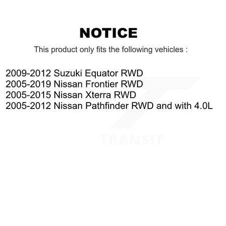 Front Left CV Axle Shaft Bearing Kit For Nissan Frontier Pathfinder Xterra Suzuki Equator KN7-100113