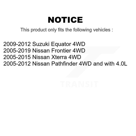Front Left CV Axle Shaft Bearing Kit For Nissan Frontier Pathfinder Xterra Suzuki Equator KN7-100114