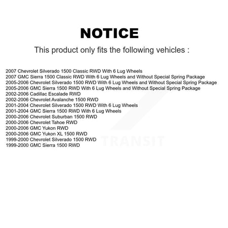 Front Left CV Axle Shaft Bearing Kit For Chevrolet GMC Silverado 1500 Sierra Avalanche XL KN7-100133