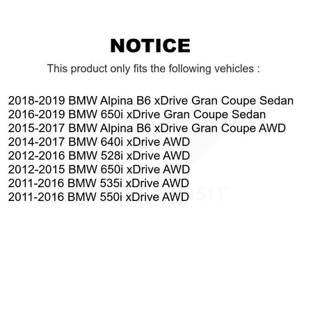 Front Left CV Axle Shaft Bearing Kit For BMW 535i xDrive 528i 550i 650i Gran Coupe Alpina KN7-100139