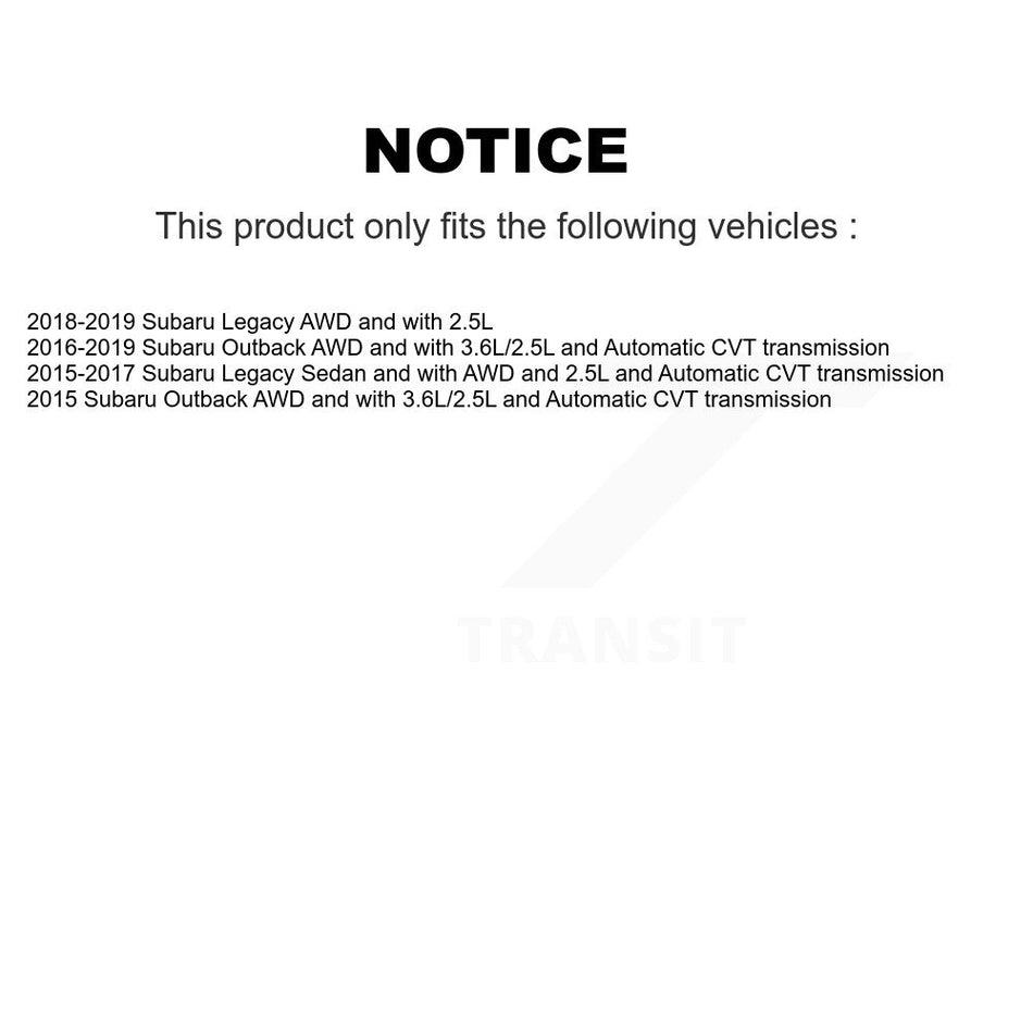 Front Left CV Axle Drive Shaft And Hub Bearing Assembly Kit For Subaru Outback Legacy KN7-100140