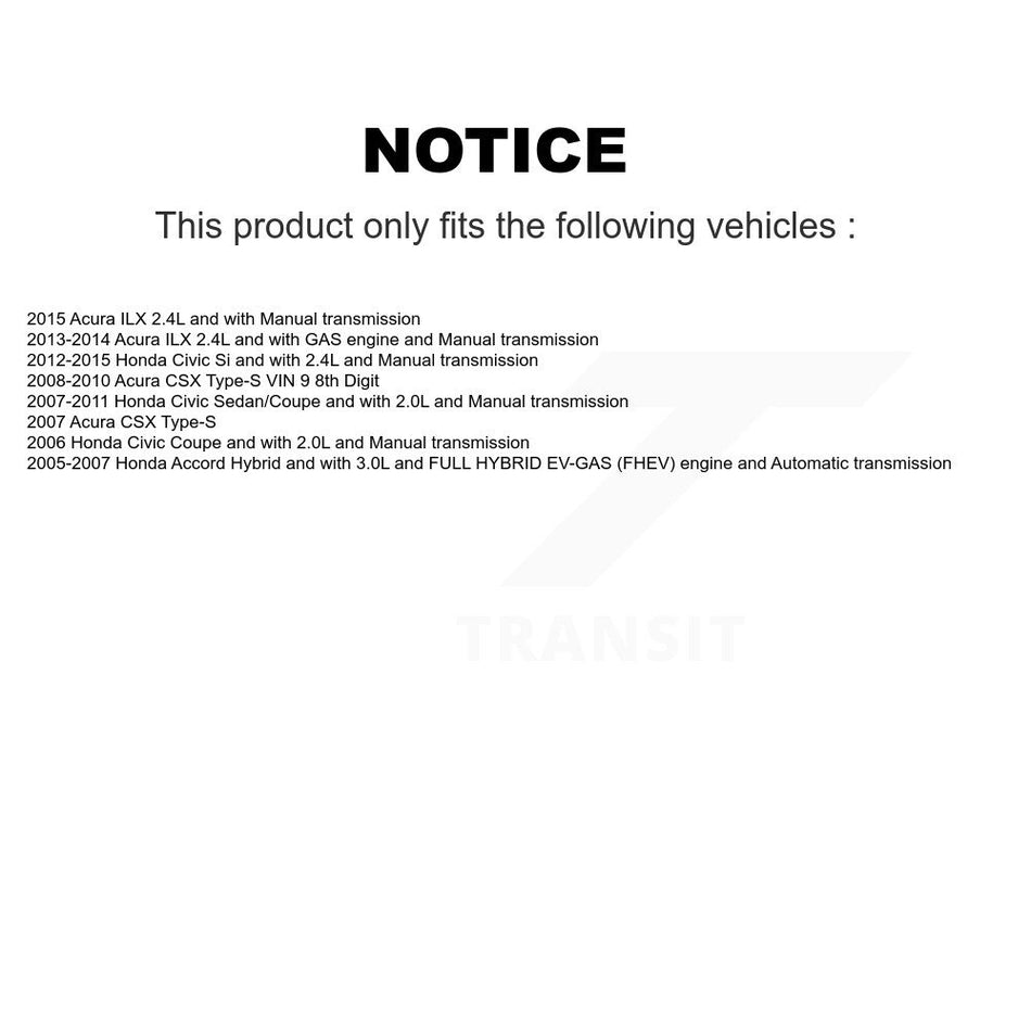 Front Left CV Axle Drive Shaft And Wheel Bearing Kit For Honda Civic Accord Acura CSX ILX KN7-100181