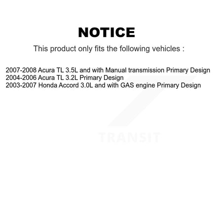 Front Left CV Axle Drive Shaft And Bearing Kit For Honda Accord Acura TL Primary Design KN7-100186